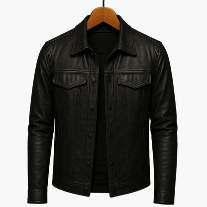 Men's Moto-Inspired Jacket – Timeless Style for Leisure and Everyday Use