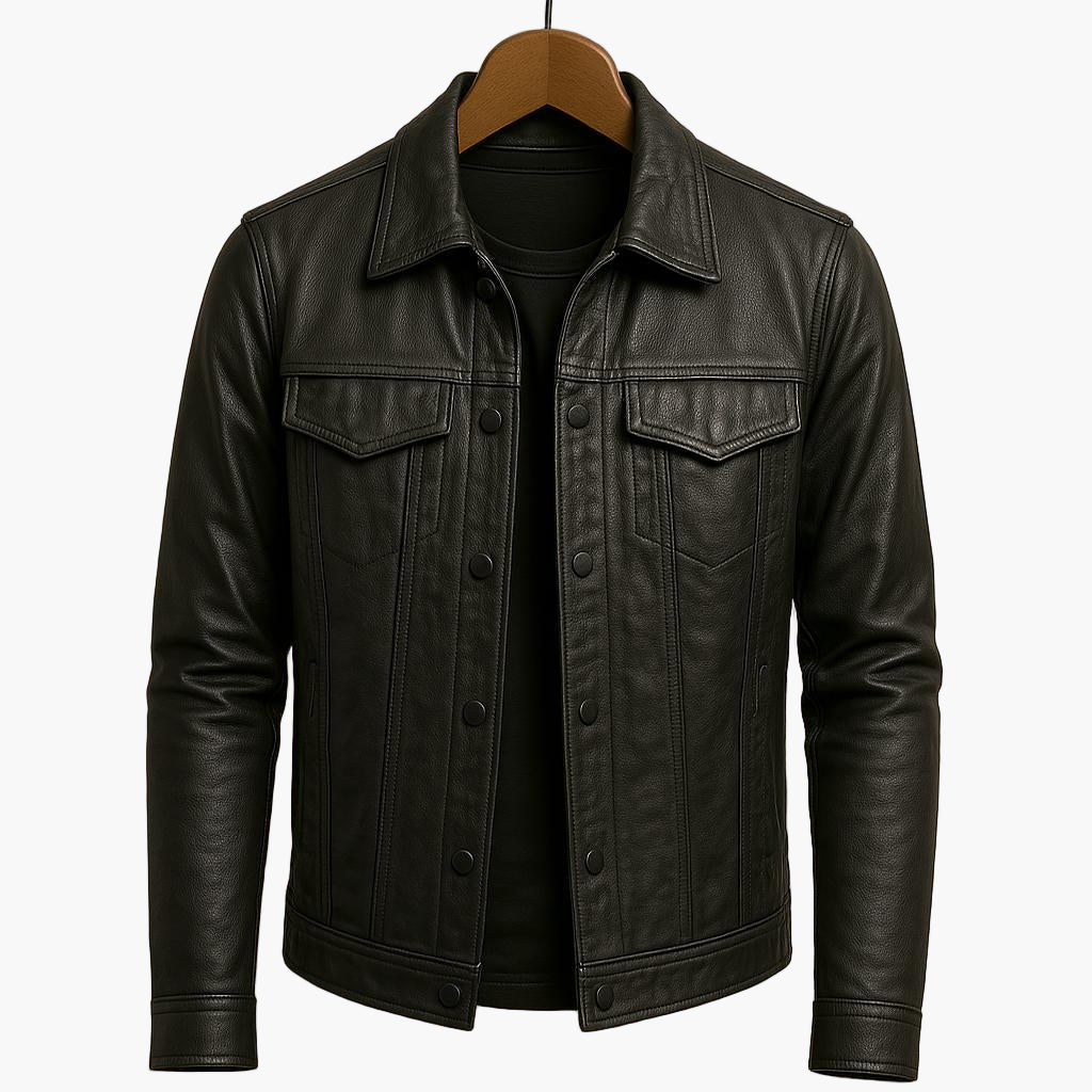 Men's Moto-Inspired Jacket – Timeless Style for Leisure and Everyday Use