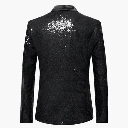 Men's glitter blazer for festive occasions – elegant party blazer with sequins