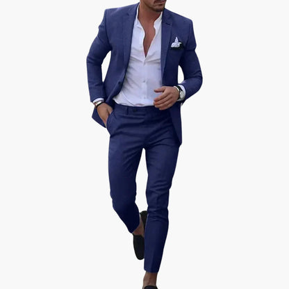 Men's Slim Fit Suit Modern Business & Wedding Two-Piece Set
