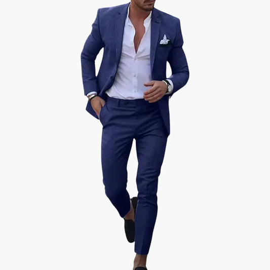 Men's Slim Fit Suit Modern Business & Wedding Two-Piece Set