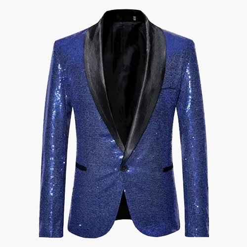Men's glitter blazer for festive occasions – elegant party blazer with sequins