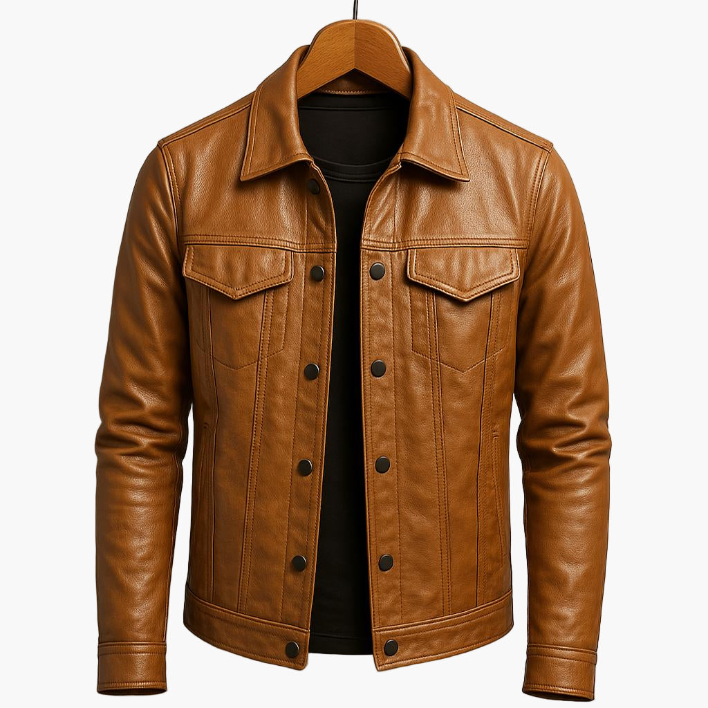Men's Moto-Inspired Jacket – Timeless Style for Leisure and Everyday Use