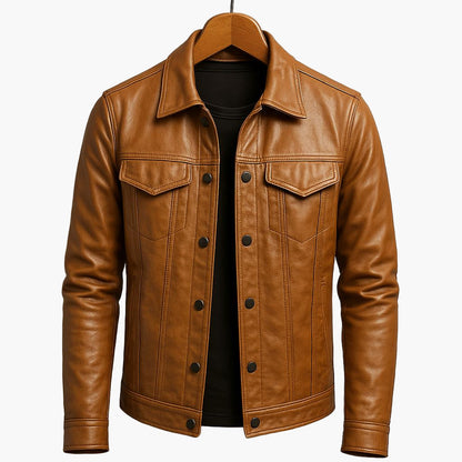 Men's Moto-Inspired Jacket – Timeless Style for Leisure and Everyday Use