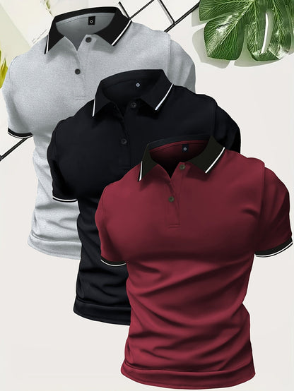 Men's Modern Casual Polo Shirt for Everyday and Leisure