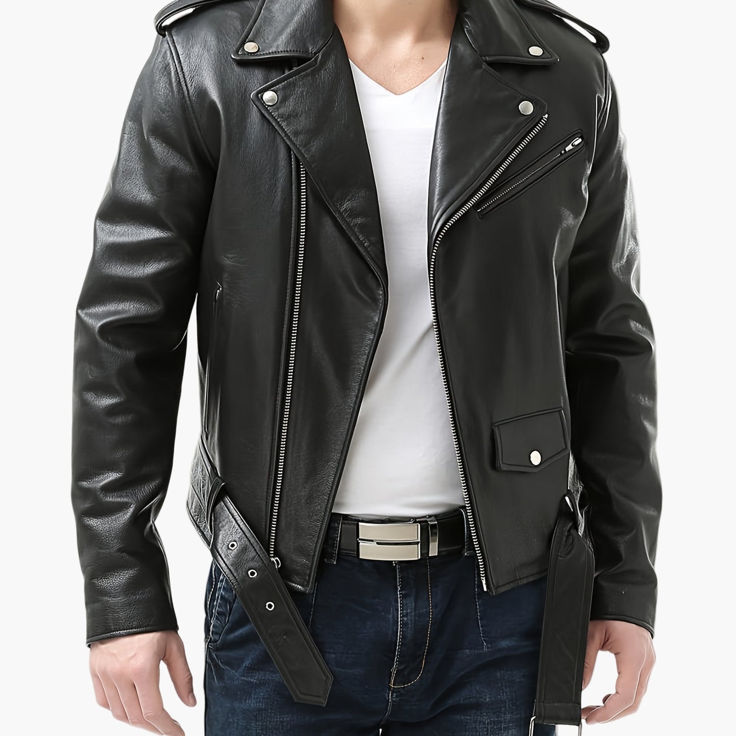 Men's Biker Jacket in Vintage Style – Perfect Jacket for Leisure & Streetwear