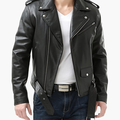 Men's Biker Jacket in Vintage Style – Perfect Jacket for Leisure & Streetwear