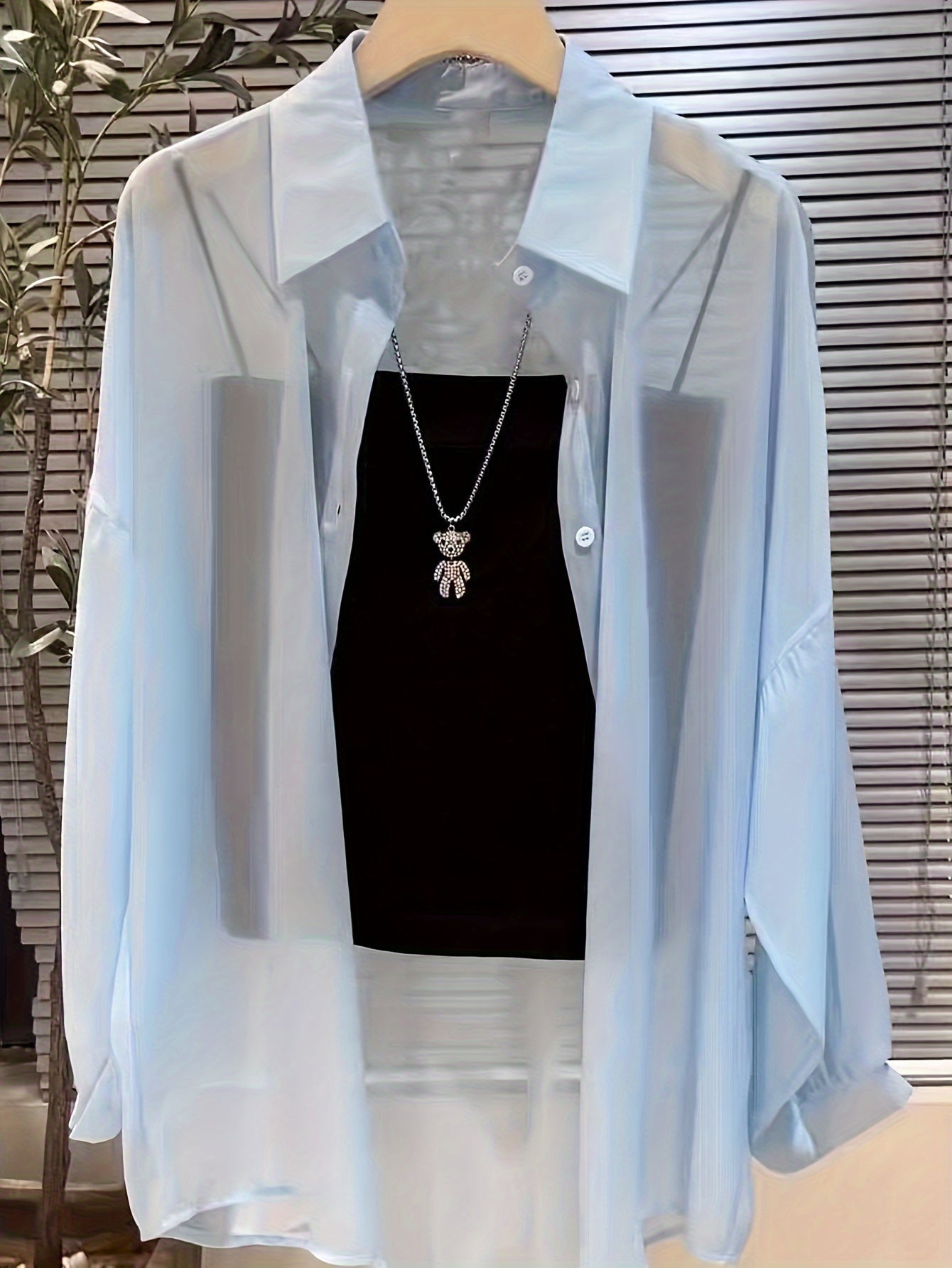 Women's Two-Piece Set – Elegant Shirt and Bandeau Top for a Modern Layered Look