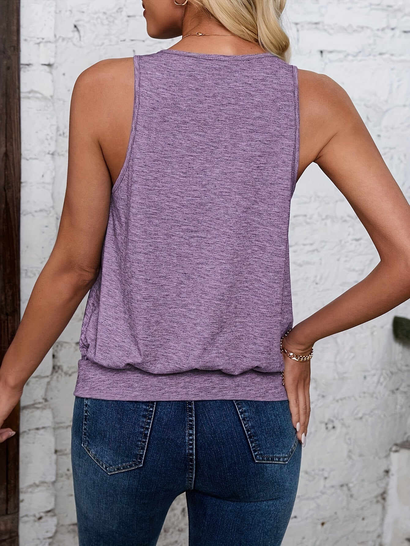 Women's Casual V-Neck Tank Top for Everyday and Summer