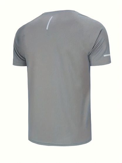 Men's Short-Sleeve Sports T-Shirt Regular Fit – Ideal for Fitness, Running, and Outdoor Activities