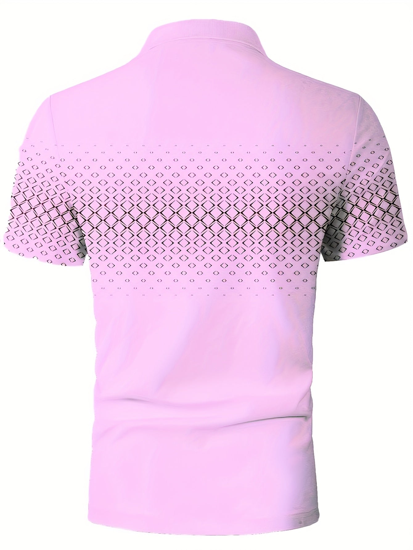Herren Polo-Shirt mit geometrischem Muster – Modischer Freizeit-Look für Alltag und Sommer