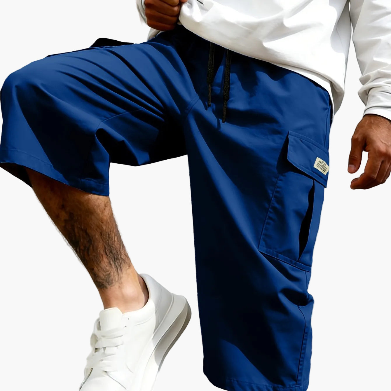 Herren Cargo Shorts Freizeit Knie-Länge mit Taschen – Lässige Streetwear für Alltag und Sport