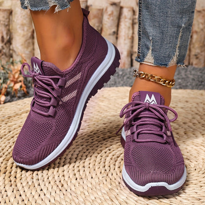 Women's Casual Sneakers with Laces – Comfortable Sports Shoes for Everyday & Fitness