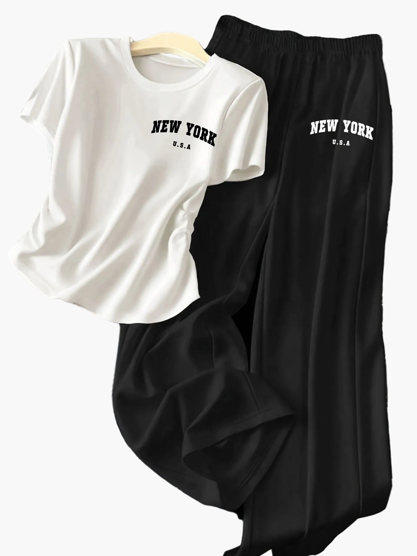 Damen Zweiteiliges Set mit Schleifen-Detail – Freizeit Lounge Outfit