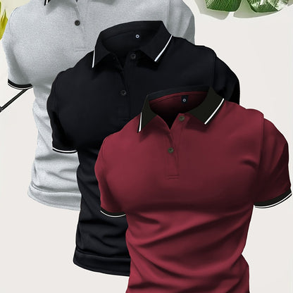 Men's Modern Casual Polo Shirt for Everyday and Leisure