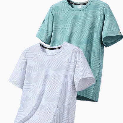 Herren Freizeit T-Shirt Set – Atmungsaktive Sommer Oberteile im tropischen Stil, ideal für Alltag und Sport