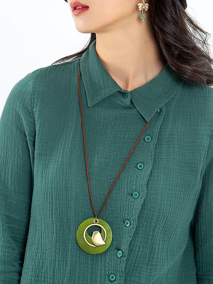 Unisex Old-Fashioned Necklace with Bird Pendant in Antique Style – Jewelry for Women and Men