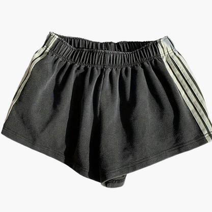 Women's Sport Shorts with Stripes – Casual Running Shorts for Leisure and Fitness