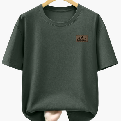 Men's T-Shirt with Mountain Logo – Casual Leisure Shirt for Everyday & Outdoor Use
