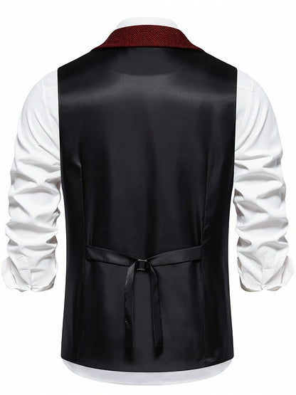 Men's vest in vintage business style – elegant suit vest for office and festive occasions