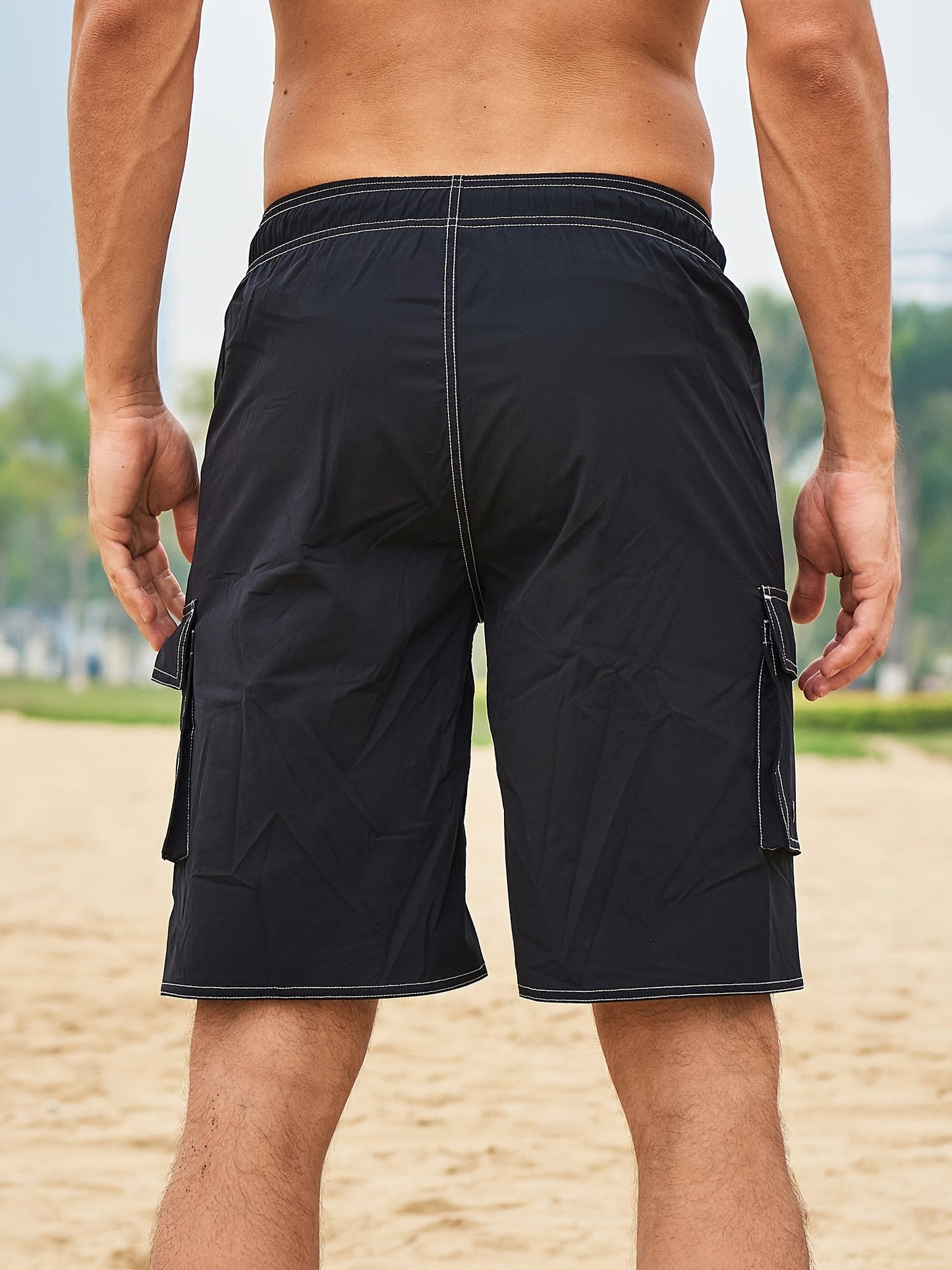 Men's Swim Trunks and Swim Shorts with Lining – Sporty Beach Shorts for Leisure and Swimming