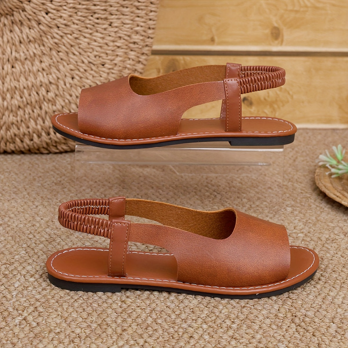 Women's Braided Sling Sandals – Comfortable Summer Shoes for Leisure & Everyday Wear