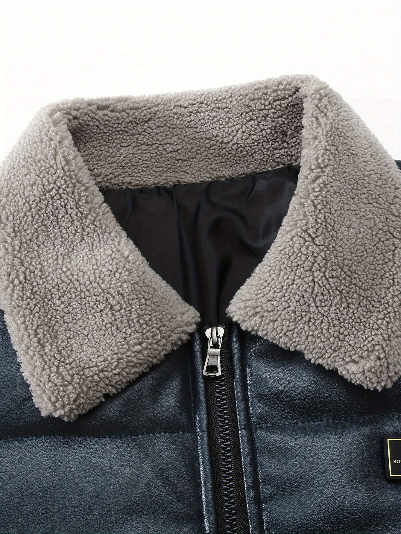 Men's quilted jacket in casual style with teddy collar – perfect for everyday and leisure use