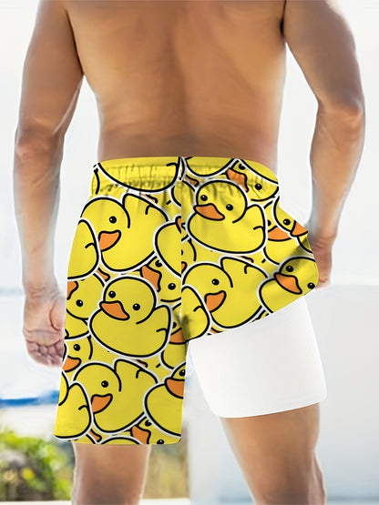Herren Badehose mit Gummienten-Motiv – Lustige Schwimmshorts für Freizeit & Strand