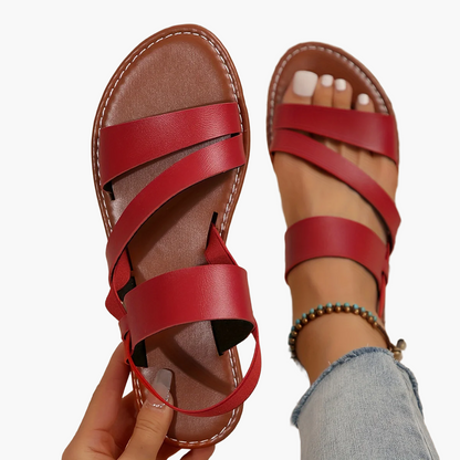 Women's Summer Shoes Casual Flat Sandals with Cross Straps