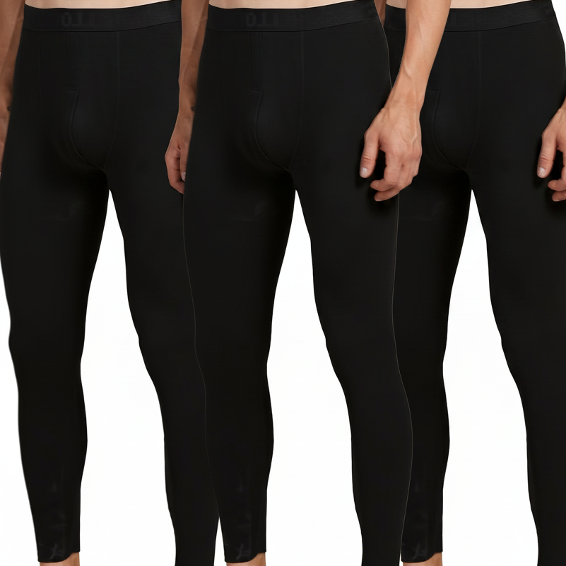 3-Pack Men’s Thermal Pants, Warm Long Underwear, Basic Men’s Leggings