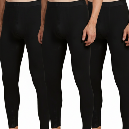 3-Pack Men’s Thermal Pants, Warm Long Underwear, Basic Men’s Leggings