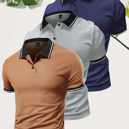 Men's Modern Casual Polo Shirt for Everyday and Leisure