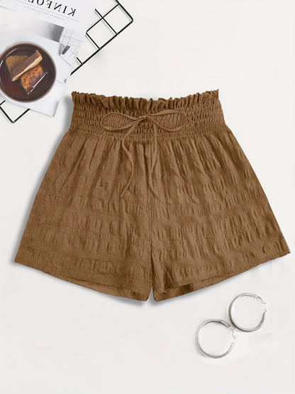 Women's casual shorts with high waist and paperbag waist – ideal for summer, vacation, and everyday wear
