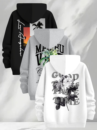 Hooded sweatshirt with graphic print, men’s/unisex