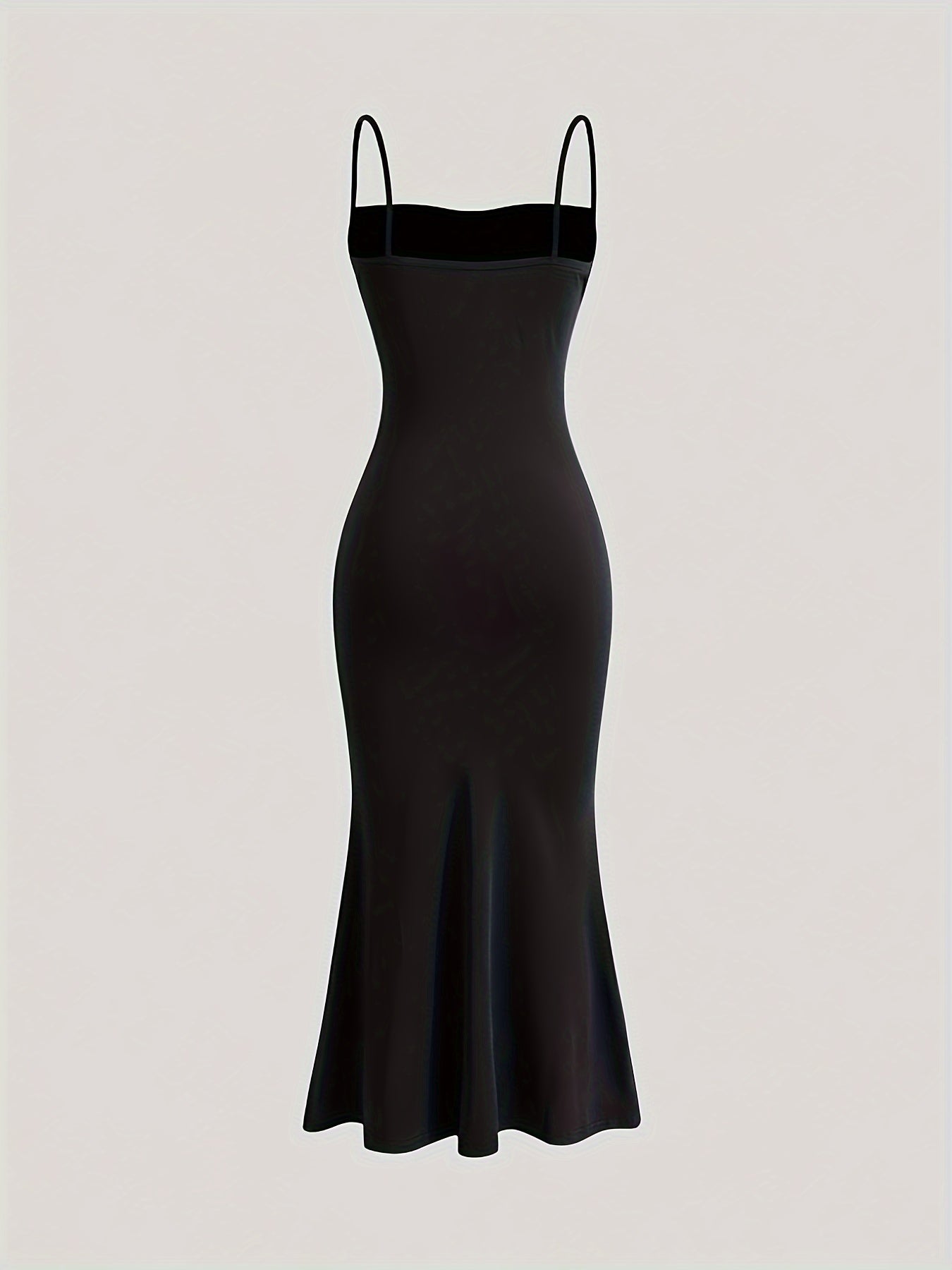 Women's evening dress with spaghetti straps and figure-flattering ruching – elegant maxi dress for festive occasions