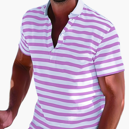 Herren Polo-Shirt mit Streifen – Maritimer Casual-Look für Sommer und Freizeit