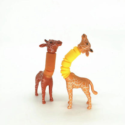 Children's Cartoon Telescopic Giraffe Fidget Toy with Suction Cup – Stress Relief & Sensory Fun