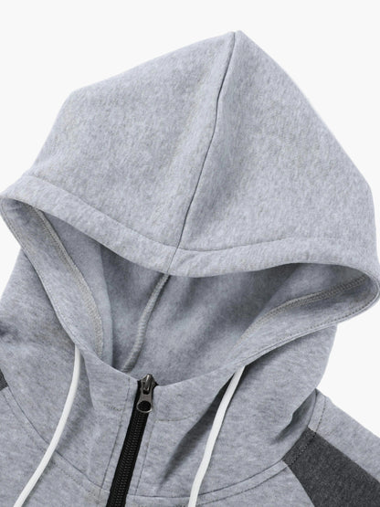 Men's Sporty Two-Piece Tracksuit – Hoodie Jogging Suit for Everyday and Fitness