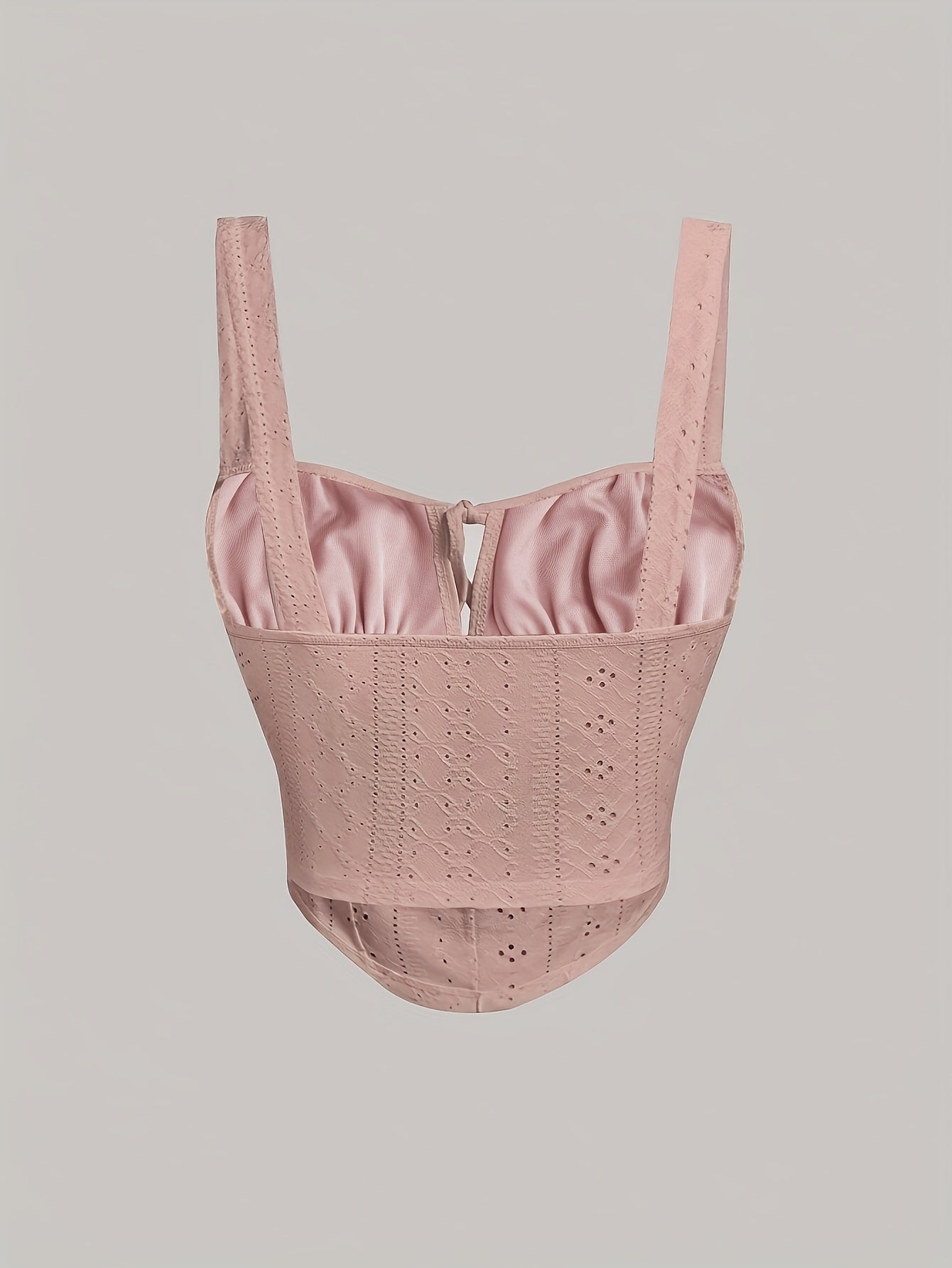 Women's Bustier Top with Broderie Anglaise and Lacing – Fashionable Summer Corset for Casual Wear and Parties