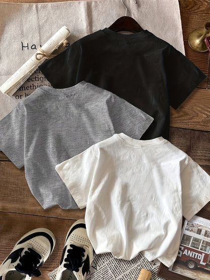 Damen Vintage College Style T-Shirt Set – Freizeit Rundhals Kurzarm mit City-Prints