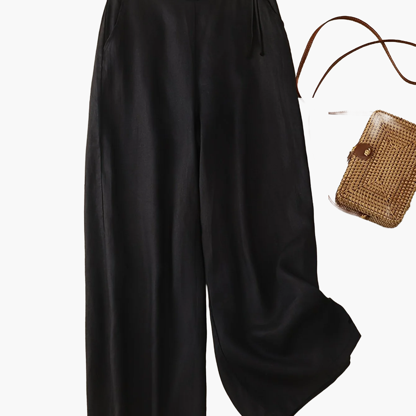 Women's Wide-Leg Casual Pants Elegant with Tie Belt – Perfect for Spring and Summer