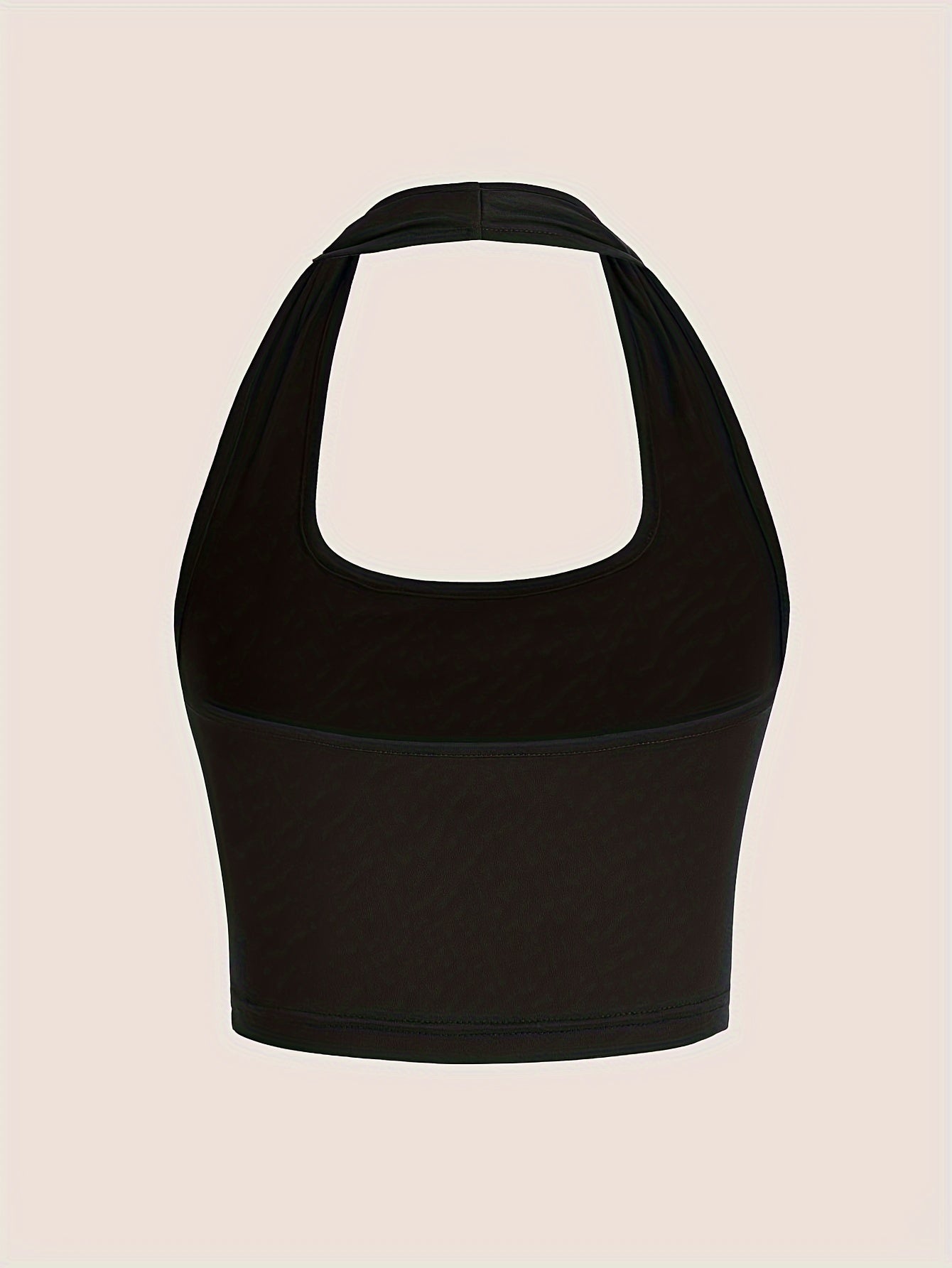 Women's Halterneck Crop Top – Backless, Summer, Casual Style