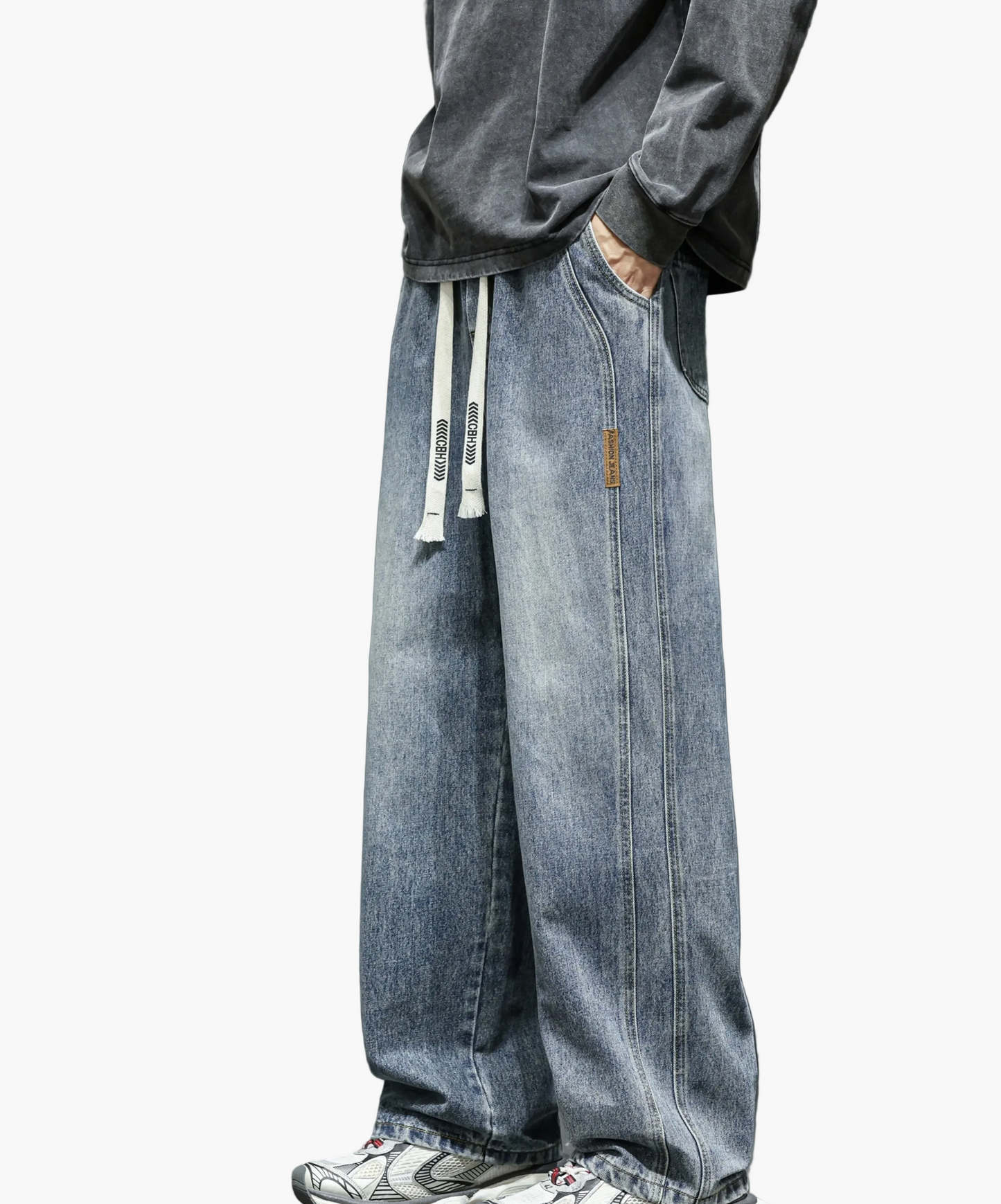 Men's Baggy Jeans Loose Fit Streetwear Casual Pants for Everyday and Going Out