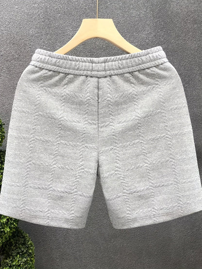 Men's casual shorts with modern 3D relief pattern – stylish athleisure for everyday and leisure