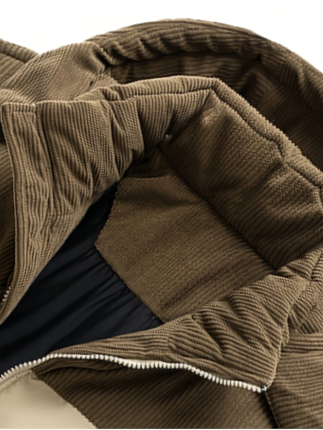 Unisex Winter Steppjacke mit Kapuze und Cord-Details