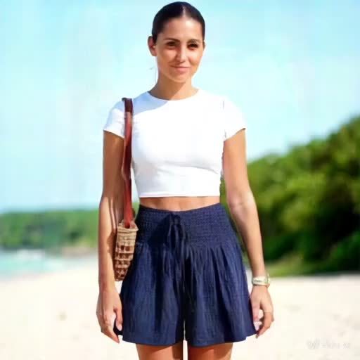 Women's High Waist Shorts with Drawstring – Summer Casual Wear for Beach and Vacation