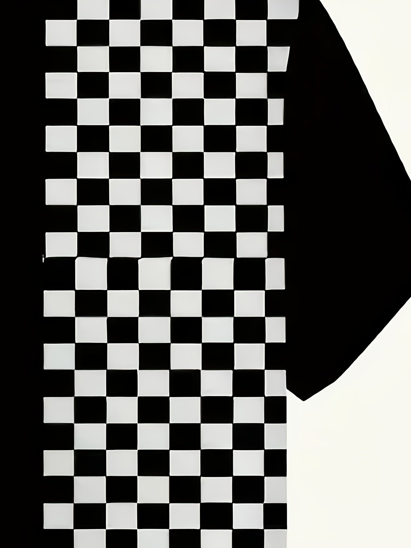 Men's Short-Sleeve Casual Shirt with Checkerboard Pattern Street Style Modern
