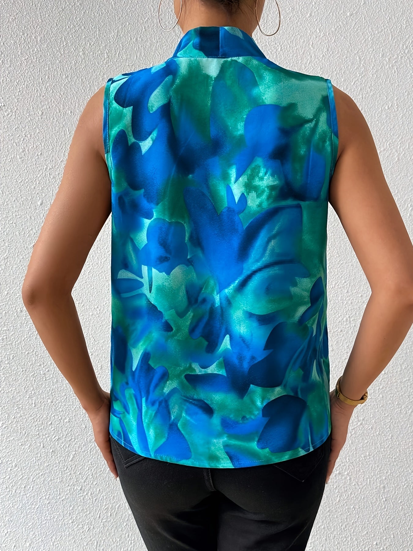 Women's Wrap Blouse Elegant Sleeveless Modern Business and Casual