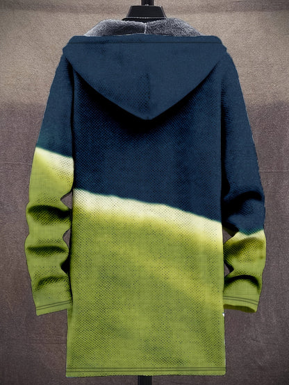 Hoodie Jacke mit Reißverschluss und Muster, Langarm, gefüttert