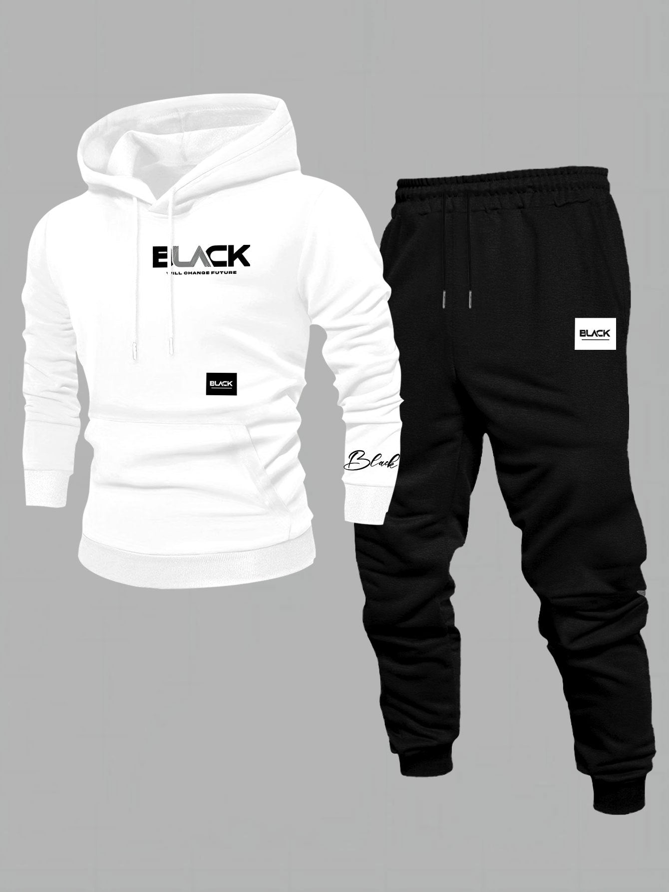 Unisex Trainingsanzug Set mit Kapuzenpullover und Jogginghose - Mehrfarbig